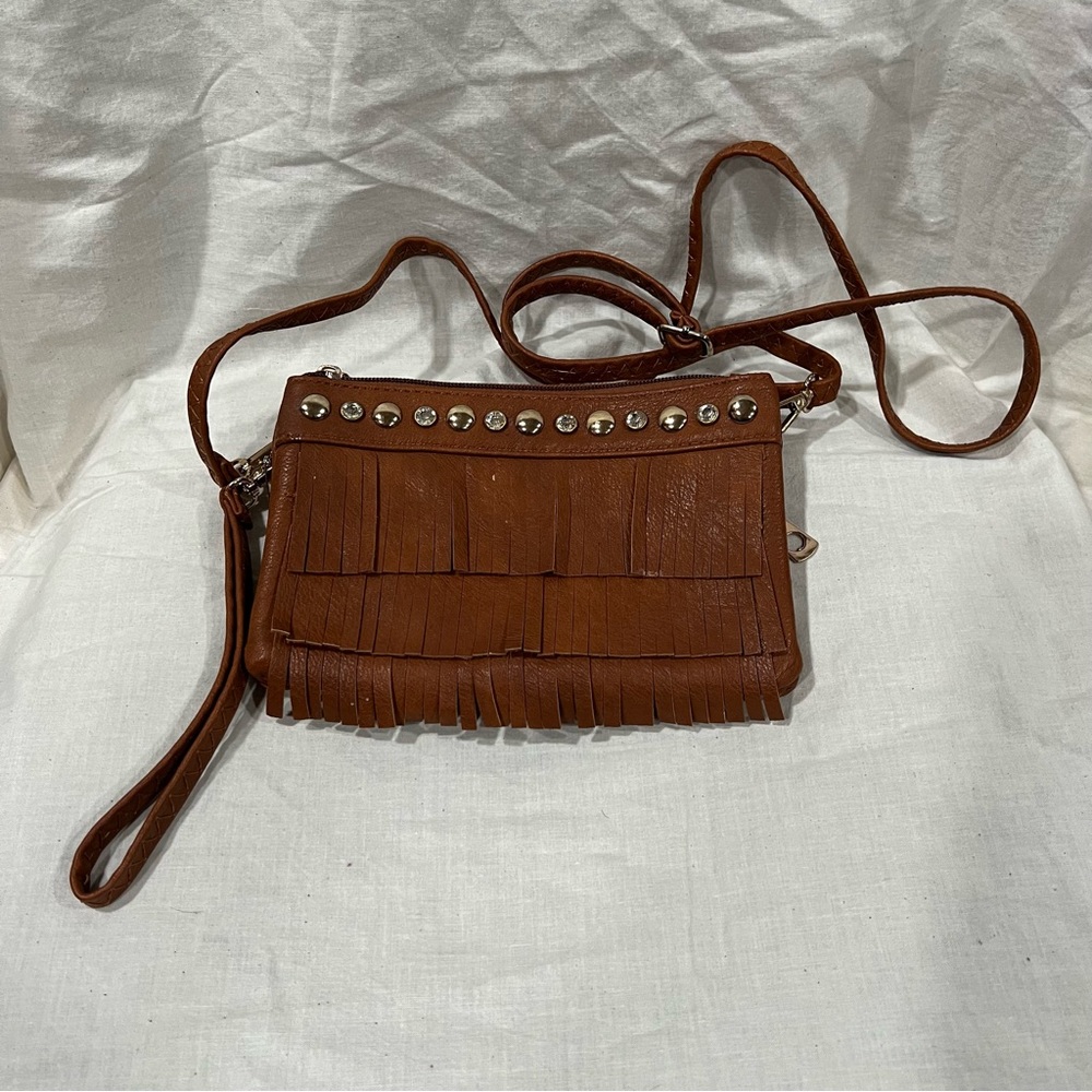 Fringe Crossbody Wristlet